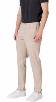 Beige Cotton Casual Pants 3