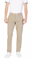 Bicolor Cotton Casual Pants 1