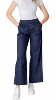 Blue Cotton Casual Pants 5