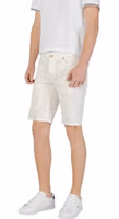 White Cotton Bermuda Shorts 2