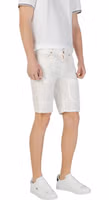White Cotton Bermuda Shorts 3