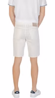 White Cotton Bermuda Shorts 4