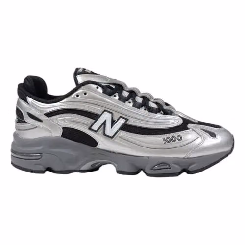 Silver Synthetic Athletic Sneakers
