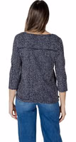 Blue Viscose Long Sleeve T-Shirt 2