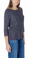 Blue Viscose Long Sleeve T-Shirt 3