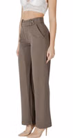 Brown Viscose Casual Pants 3