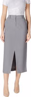 Gray Polyester Long Skirt 1
