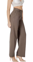 Brown Viscose Casual Pants 4