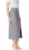 Gray Polyester Long Skirt 4