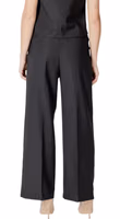 Black Polyester Casual Pants 2