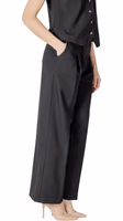 Black Polyester Casual Pants 4