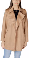 Beige Polyester Trench Coat 1
