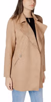 Beige Polyester Trench Coat 3