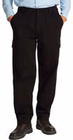 Black Cotton Cargo Pants 1