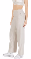 Beige Viscose Casual Pants 2