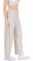Beige Viscose Casual Pants 3