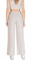 Beige Viscose Casual Pants 4