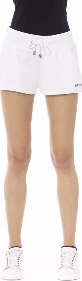 White Cotton Women's Sweatshorts