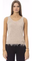 Beige Wool Women Top 1