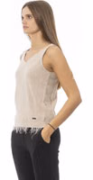 Beige Wool Women Top 2