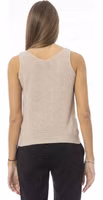 Beige Wool Women Top 3