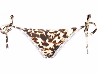 Beige Polyester Women's Swim Brief 1