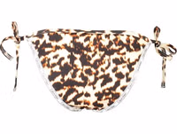 Beige Polyester Women's Swim Brief 2