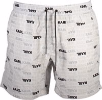 White Polyester Men's Swim Trunks 1