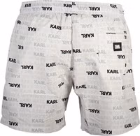 White Polyester Men's Swim Trunks 2