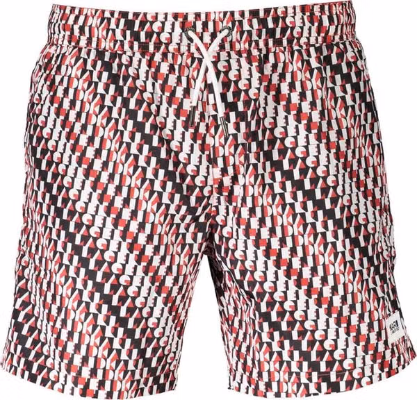 Black Polyester Men's Swim Boxer