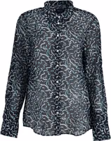 Blue Cotton Women Shirt 1