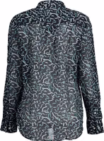 Blue Cotton Women Shirt 2