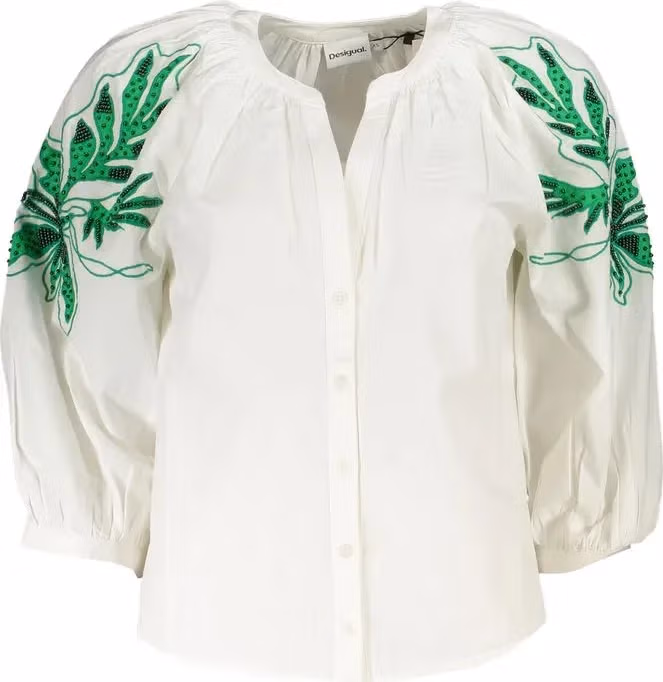 Bianco Polyester Women Shirt