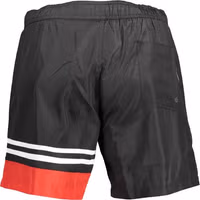 Black Polyester Men's Swim Boxer 2