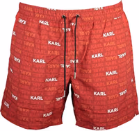 Rosso Polyester Men Swim Boxer 1