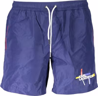 Blu Polyester Men's Swim Boxer 1