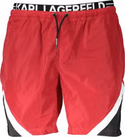Red Polyester Men's Swim Boxer 1
