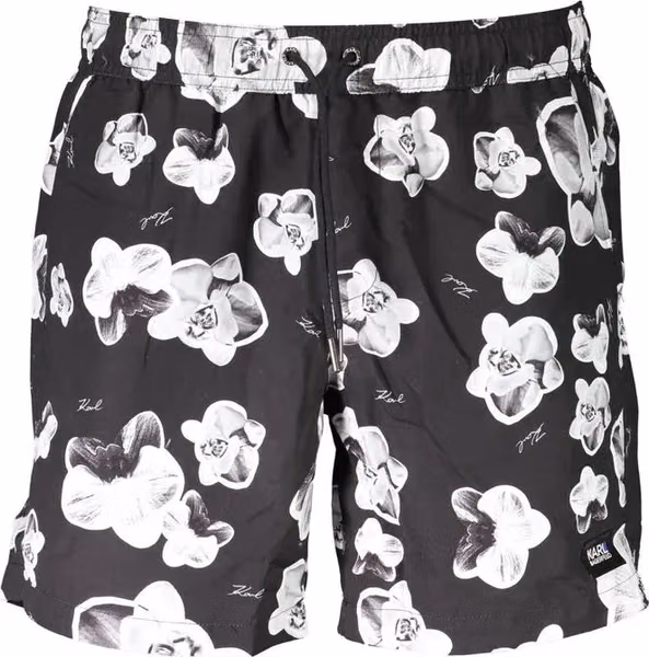 Nero Polyester Men's Swim Boxer