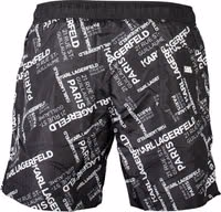 Black Polyester Men's Swim Boxer 2