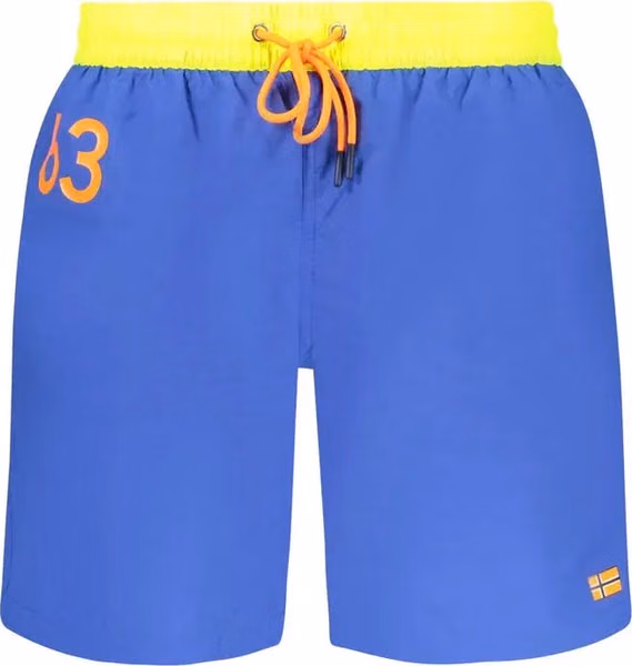 Blu Poliammide Men Swim Boxer