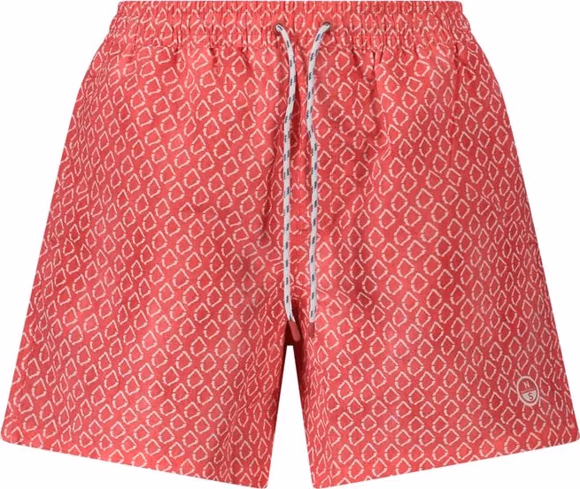 Red Polyester Men's Swim Boxer
