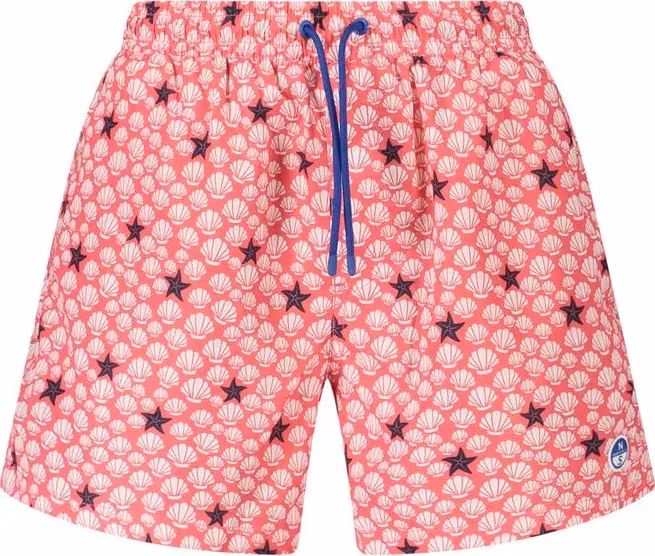Rosso Polyester Men Swim Trunk