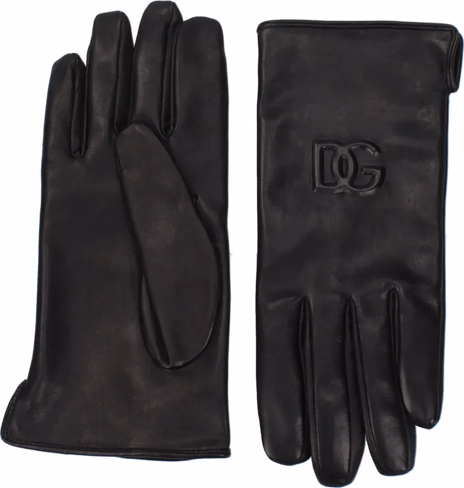 Black Leather Gloves