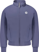 Blue Polyester Men's Bomber Jacket 1