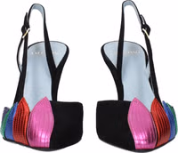 Black Leather High Heel Pumps 3