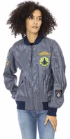 Light Blue Polyamide Women Jacket 1