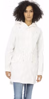 White Cotton Women Parka 1