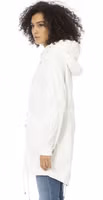 White Cotton Women Parka 2