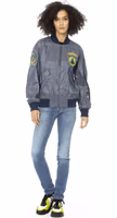Light Blue Polyamide Women Jacket 5