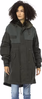 Green Cotton Women Parka 1